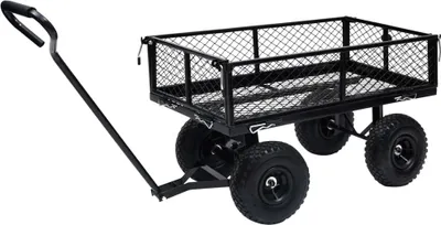 Produktbild von vidaXL Gartenwagen Schwarz 250 kg