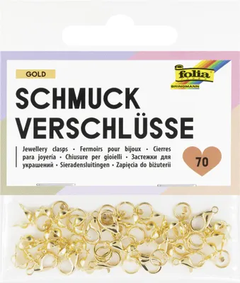 Produktbild von folia Schmuckverschluss-Set 70-teilig gold