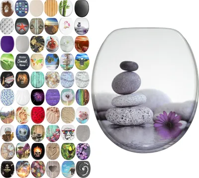 Produktbild von SANILO® WC-Sitz mit Absenkautomatik Energy Stones, Toilettendeckel direkt vom Hersteller, Klodeckel, Klobrille, WC Deckel, Toilettensitz, WC Brille