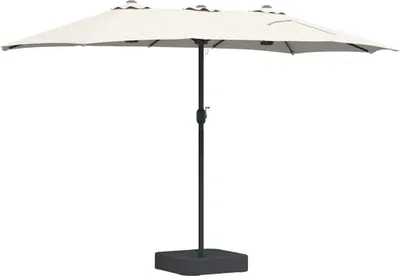 Obrázek produktu pro Zahradní slunečník Písková 385 x 209 x 244 cm Polyester a ocel