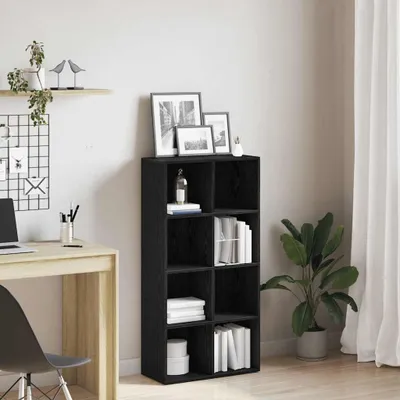 Productafbeelding van Maison Exclusive - Boekenkast, zwart, eikenlook, 66x30x130 cm, houtvezel