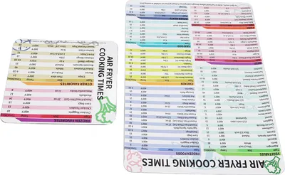 Zdjęcie produktu dla Schemat czasów smażenia Frytkownica Magnetyczna ściągawka Przewodnik po czasach smażenia Akcesoria kuchenne