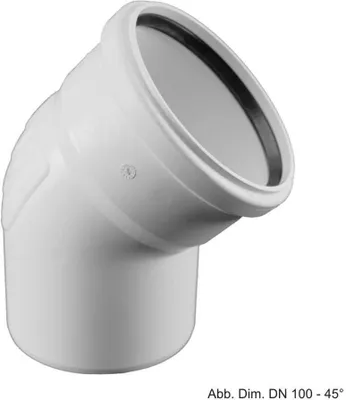 Produktbild von RAUPIANO PLUS Bogen DN 75, 45 Grad