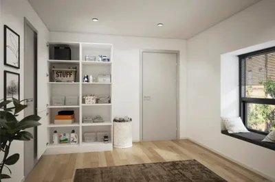 Produktbild von Optifit Hauswirtschaftsraummöbel ohne Geräte Salo214 120 cm weiß matt zerlegt Variante reversibel HWSA HWR-6+