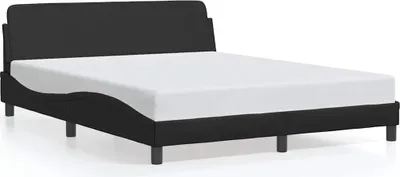 Produktbild von vidaXL Bettgestell "Dover" Schwarz 160x200 cm Kunstleder