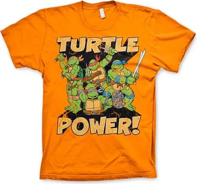 Produktbild von TMNT - Turtle Power! T-Shirt - Medium - Orange
