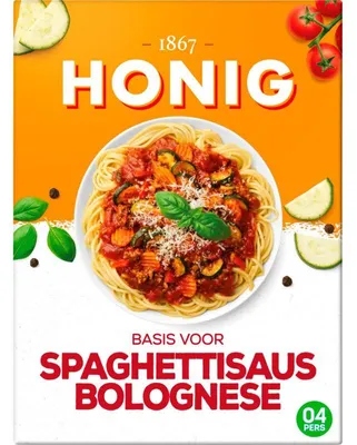 Produktbild von Honig Mix für Spaghettisaus Bolognese 41g – Würzige Sauce-Mischung für Pasta