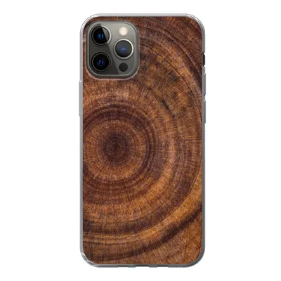 Produktbild von MuchoWow® Handyhülle Schutzhülle Hülle für iPhone 13 Pro Kreis - Holz - Ringe Silikon Softcase Handy Hülle - Handy-Tasche