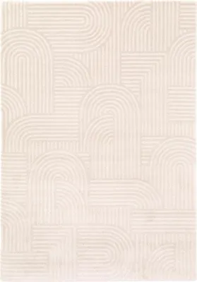 Produktbild von Maschinenwebteppich - Hellbeige - 120 x 170 cm - Polypropylen - mit strukturiertem Muster
