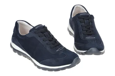 Image de Gabor ROLLINGSOFT Chaussures dames - Chaussures basses à lacets sportives bleues Loisirs NEUF