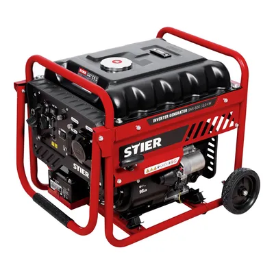 Produktbild von STIER Inverter Stromerzeuger SNS-500 5,0 kW 75 dB(A), Stromgerenator Benzin, Notstrommaggregat, wartungsarm, für den Außenbereich, zum Laden von Batterien geeignet, kompakt