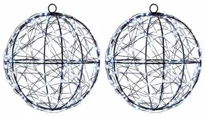 Immagine prodotto di vidaXL Decorazione natalizia luminosa, 2 pezzi, 400 LED, luce bianca fredda