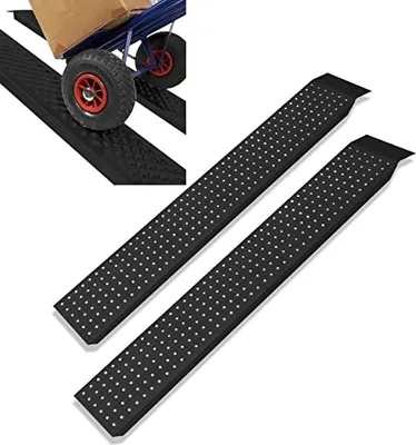 Obrázek produktu pro NAIZY Nájezdová rampa na auto nájezdové rampy pro přívěsy ocelová rampa na motorku Vhodná pro každodenní použití, rampy jsou vhodné pro nakládání (max. zatížení 400 kg), 2 kusy 160×22,5×4,5 cm černá