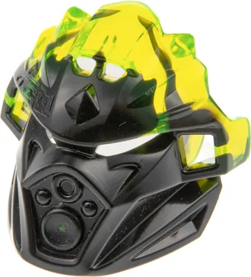 Produktbild von 1x Lego Bionicle Figur Maske of Earth schwarz transp.neon grün Kanohi 24154pb03