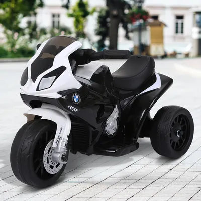 Produktbild von Elektro Kindermotorrad BMW S1000RR Lizenz, Elektromotorrad Kinder, Kunststoff, Schwarz | 66 x 37 x 44 cm | 2,5 km/h | 6V | bis 20 kg | 18–36 Monate