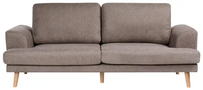Zdjęcie produktu dla BELIANI Sofa trzyosobowa brązowa tkanina welurowa z dodatkowymi poduchami