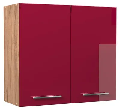 Obrázok produktu pre Nástenná skrinka Vicco Fame-Line Bordeaux vysoký lesk/Dub Goldkraft 80 cm, Model 62816