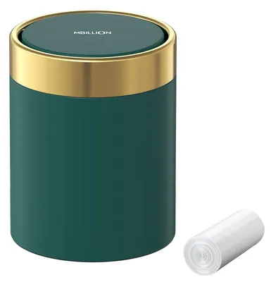 Zdjęcie produktu dla Mini kosz na śmieci 1.5 l, pokrywa, stal, do biurka