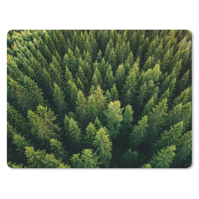 Produktbild von MuchoWow® Mauspad Mousepad Wald - Baum - Grün 23x19 cm - Mousepads - Maus Mat - Pad - Mausunterlage - Schreibtischunterlage - Mauspad