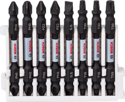 Produktbild von Bosch Accessories 8tlg. Schrauber Set (Impact Control, T/PZ/PH/SL Bits-Länge: 65