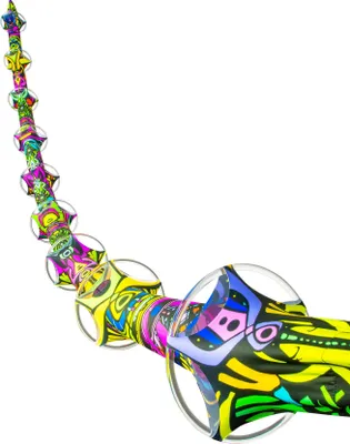 Produktbild von 7,5m PSYWORK Schwarzlicht Deko Objekt Psy Tentakel | Dragon Temple | Ø 25cm | Neon Partydeko Dekoration
