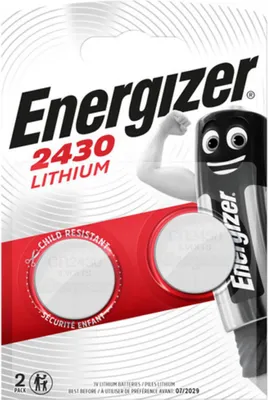 Produktbild von Knopfzellen-Batterie Lithium CR2430 3,0 Volt - 2 Stück. Packung mit 10 Stück