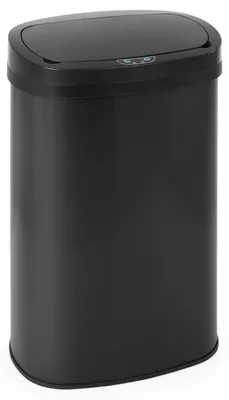 Immagine prodotto di Contenitore per rifiuti da cucina con sensore e coperchio | Acciaio inossidabile | 50 litri | Nero
