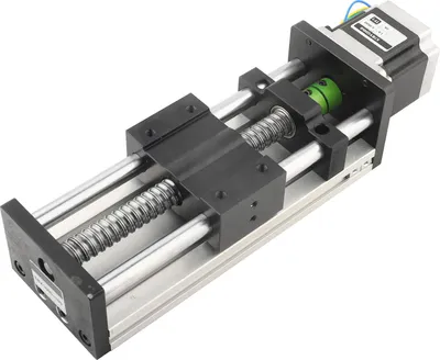 Image de Course effective de 100 mm, rail de guidage à vis à billes 1605, table coulissante, moteur pas à pas Nema23 57