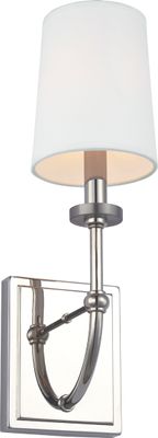 Elstead Felixstowe LED Wandleuchte G9 Poliertes Chrom, weißer Pergamentschirm Weiß IP44