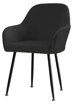 Produktbild von Velours-Bezug für Schalensessel mit Armlehnen Apple Sevilla in Schwarz – Elastisch und formstabil