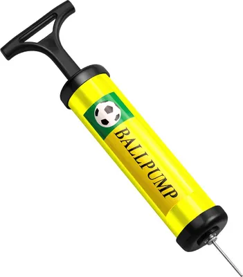 Obrázok produktu pre Avizar, ručná pumpička na lopty 19 cm, prenosná, s hadicou a ihlou, žltá