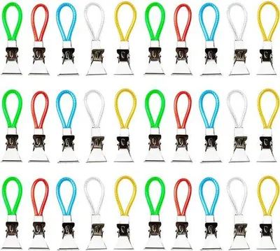 Productafbeelding van Famanu handdoekclips set, 30 stuks in 5 kleuren - metalen clips met haken
