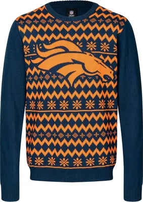 Obrázek produktu pro NFL Denver Broncos Ošklivý svetr Big Logo 2-Color Christmas Sweater Vánoce M