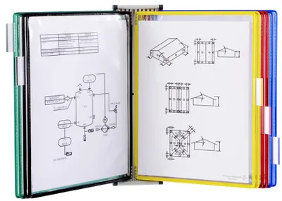 Produktbild von tarifold tdisplay Wandsichttafelsystem magnetisch bestückt inkl. 10 Drehzapfentafeln