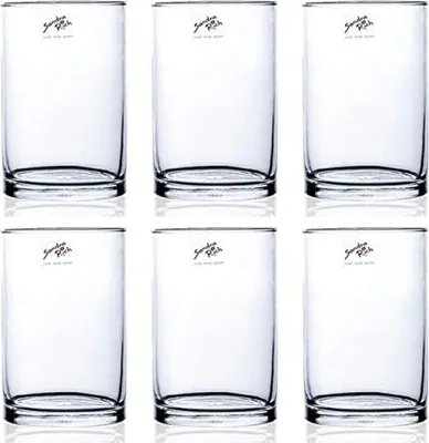 Produktbild von 6er Set Glasvasen Dekogläser CYLI Zylinderform H. 15cm D. 10cm Sandra Rich