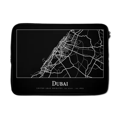 Produktbild von MuchoWow® Laptop Hülle 14 ZollDubai Stadtplan - Karte Laptoptasche - Laptoptasche - Stoßsicher - Schutzhaube