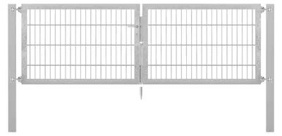 Immagine prodotto di Alberts 636548 Cancello doppio Flexo con accessori, zincato a caldo, larghezza 250 cm, altezza 80 cm