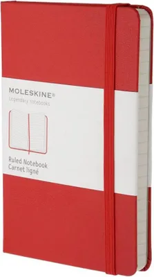 Image de Moleskine 9788862930048 MOLESKINE Carnet de notes, L/A5, ligné, couverture rigide, rouge clair