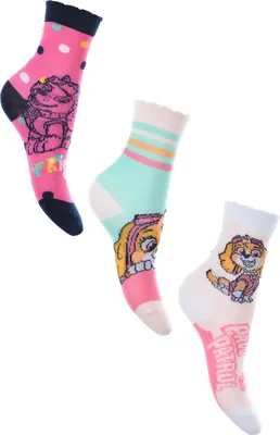 Produktbild von Paw Patrol Kinder Mädchen Socken 3 Paar Strümpfe, Größe:31-34