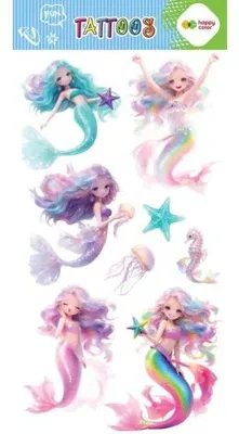 Image de Tatouages temporaires Magical Sirens HAPPY COLOR