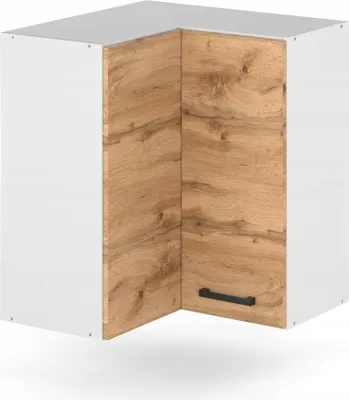 Zdjęcie produktu dla ULWEHOME Szafka kuchenna wisząca górna narożna 60x60cm z 2 frontami Dąb Wotan | Meble kuchenne system EKO