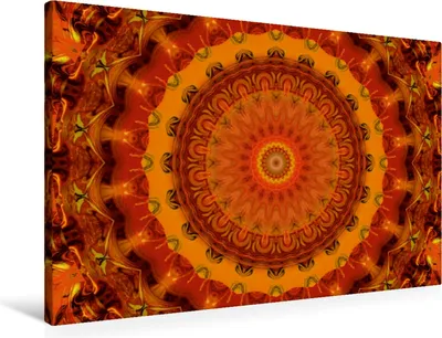 Produktbild von Calvendo  Textil-Leinwand 90 cm x 60 cm quer Mandala Buddhas Gold, Bässler Christine; 7420769
