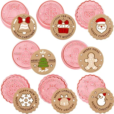 Produktbild von Weihnachtsausstecher Set 8-teilig Kunststoff Plätzchenformen