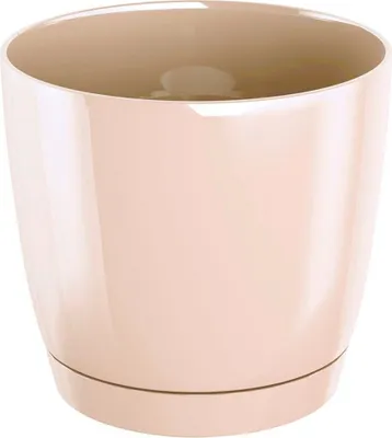 Produktbild von Coubi Creme runder Blumentopf mit Sockel 15.5x14.2cm