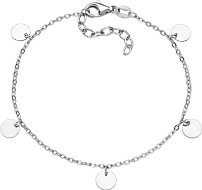 Zdjęcie produktu dla Bransoletka w kształcie litery V, srebro próby 925, 17+3 cm, biała, nr 039260025