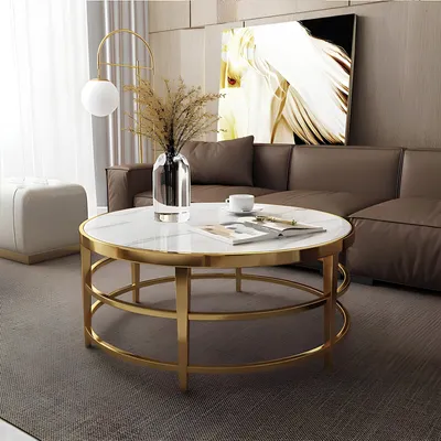 Produktbild von Luxus Wohnzimmer Couchtisch Edelstahl Hochglanz Tische Design Möbel Beistell Neu