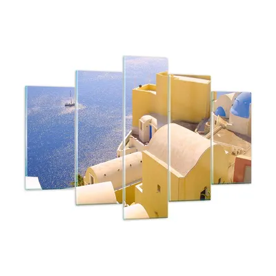 Produktbild von Bilder auf glas - Haus wohnung gebäude griechenland - 150x100cm - Glasbilder - Wandbilder - Kunstdruck - Wanddekoration aus Glas - Glas Bilder - Wandbild auf Glas - GEA150x100-1056