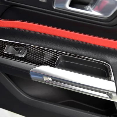 Immagine prodotto di 2 coperture per il telaio del pannello di controllo degli alzacristalli adatte per Ford Mustang 2015-2019