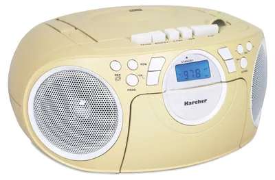 Produktbild von Karcher RR 5042 tragbares Radio mit CD-Player und Kassettenspieler (Batterie-/Netzbetrieb, AUX-In)