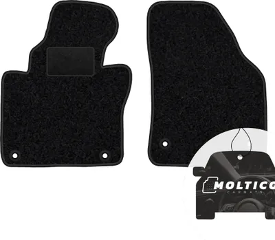 Immagine prodotto di moto-MOLTICO tappetini anteriori auto velours tappetini auto nero set tappetini 2 pezzi adatto per VW Touran 2003-2015